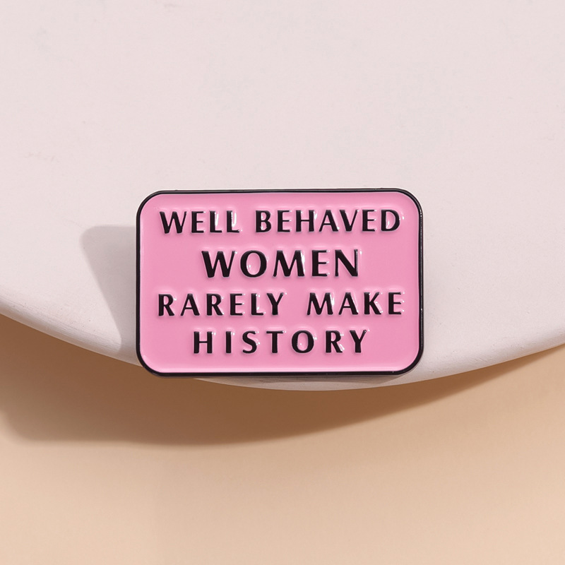 Feminist Enamel Pins Well Beha - Jewelry Making History recension och pris