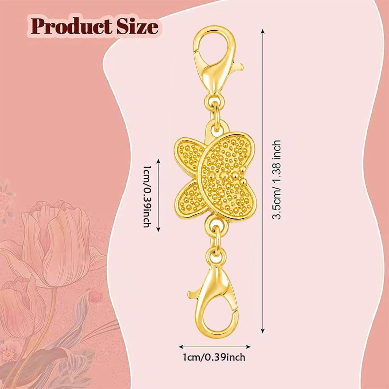 Butterfly Magnetic Necklace Cl - Lobster Clasp Silver recension och pris