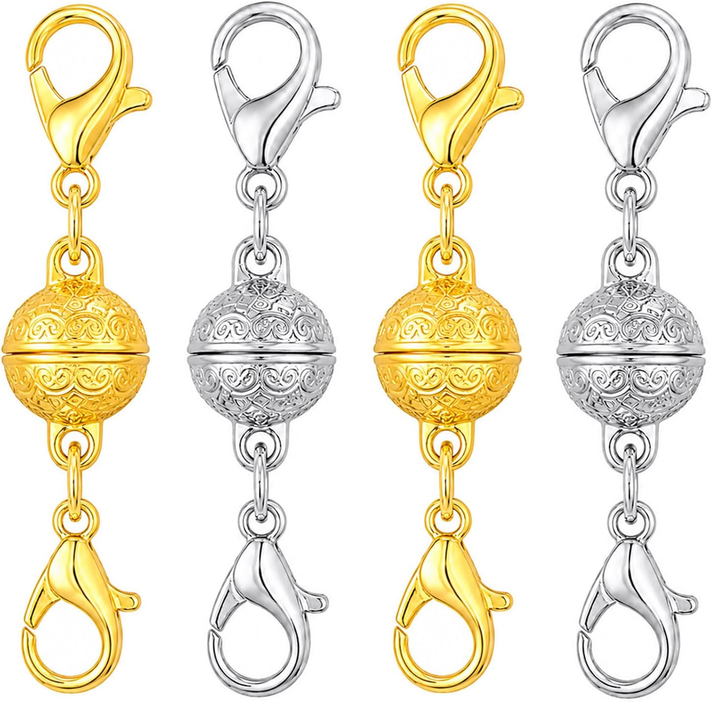 Magnetic Necklace Clasp with L - Lobster Clasp Silver recension och pris